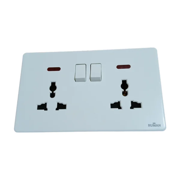 SOCKET DUAL WITH SWITCH. Socket Dual Switch.